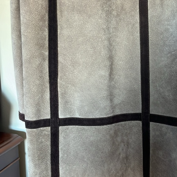 Vintage genuine suede coat with hoodie brown sz M/L - Picture 5 of 5